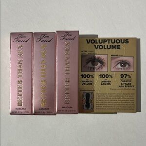 Too Faced Better Than Sex set of three travel size mascara tubes BRAND NEW